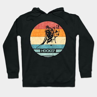 Hockey Player Team Coach Silhouette Sunset Hoodie